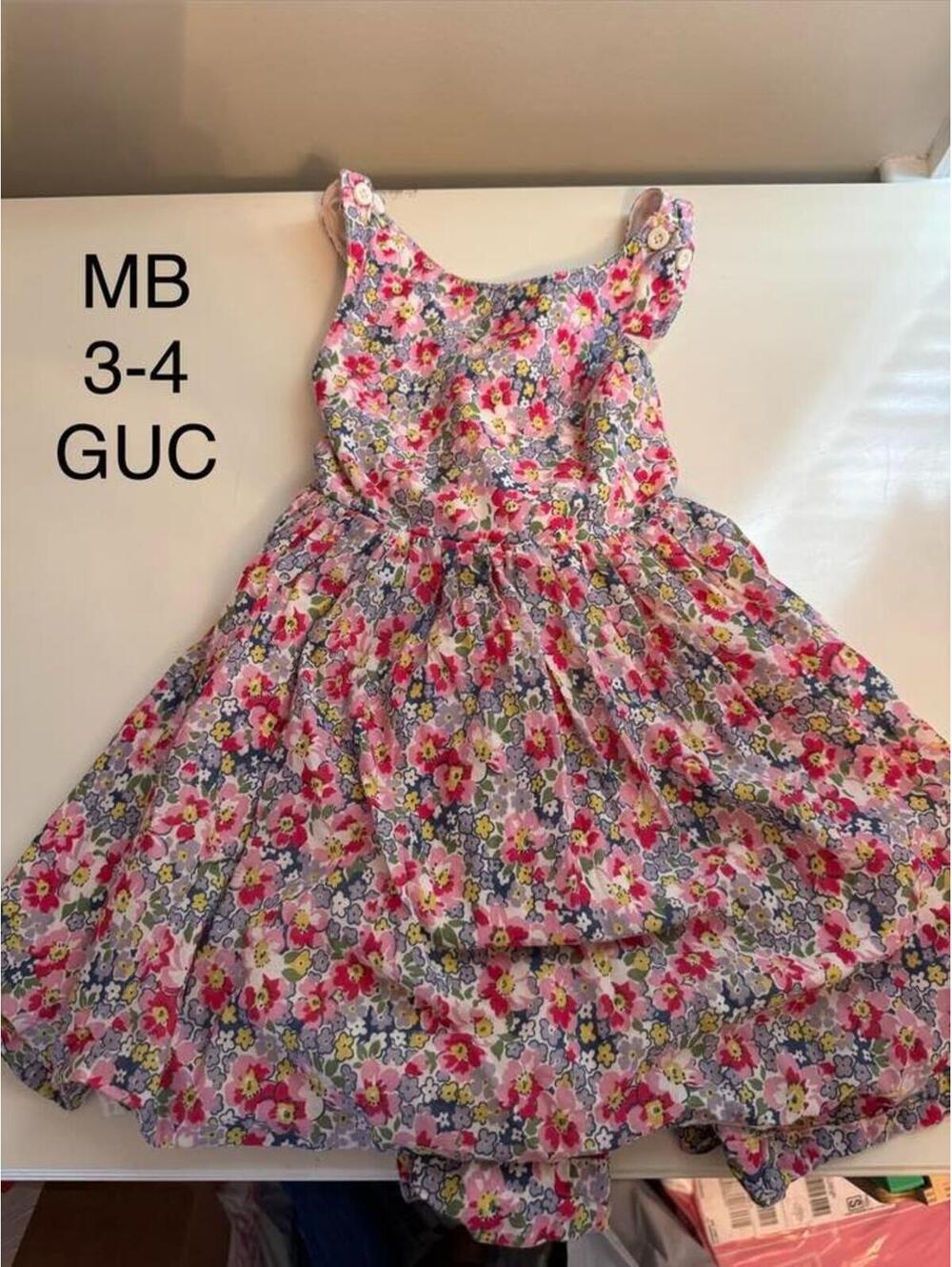 Mini Boden 3-4y Floral Dress